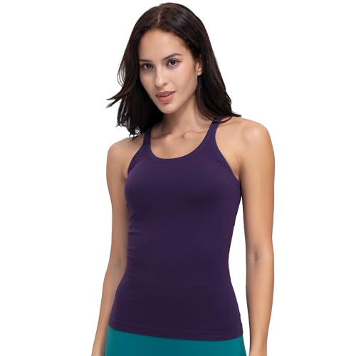 Image of sphinx cat Yoga Racerback Tank Top for Women with Built in Bra,Women's Padded Sports Bra Fitness Workout Running Shirts