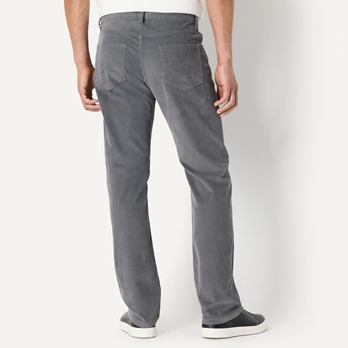 Amazon Essentials Men's Straight Fit 5 Pocket Corduroy Pant, Charcoal, 29W x 30L by Amazon Essentials - Used condition - Image 3