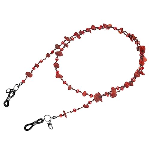 Cordon lunettes perles bleues pour sangle solaire de lecture en terrasse et plage