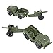 TimMee Combat Patrol Willys & Artillery - Green 4pc Playset USA Made