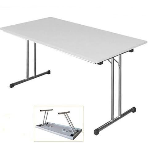 KLAPPTISCH Besprechungstisch Kantinentisch Verkaufstisch Schreibtisch 180x80 grau/chrom 350630 Cover