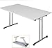 Produktbild KLAPPTISCH Besprechungstisch Kantinentisch Verkaufstisch Schreibtisch 180x80 grau/chrom 350630