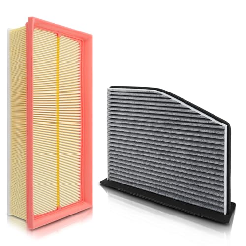 partszen CA9711 Engine and Cabin Air Filter Fit for Volkswagen Beetle Jetta Passat Golf Tiguan 2006-2022 for Audi A3 Q3 TT TTS 2009-2018 (only for 2.0L) Replace CF1126 C35586
