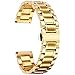 BINLUN Edelstahl Uhrenarmband Metallarmband für Herren/Damen mit Geraden und Gebogenen Ende (Schwarz, Gold, Silber,Silber-Gold,Roségold,Silber-Roségold) - 12mm-24mm
