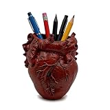 MealFlow Pro Anatomical Heart Pencil Holder, Resin Organ-Shaped Pen Cup Desk Organizer Decor, Makeup Brush...