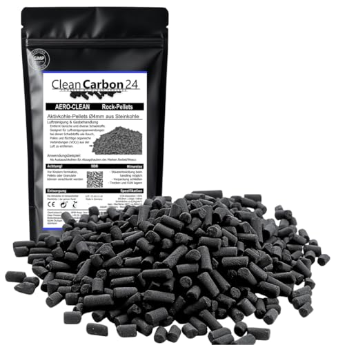 CleanCarbon24 AERO-CLEAN pellets de carbón activo Ø 4 mm, 5 L | 2,5 kg
