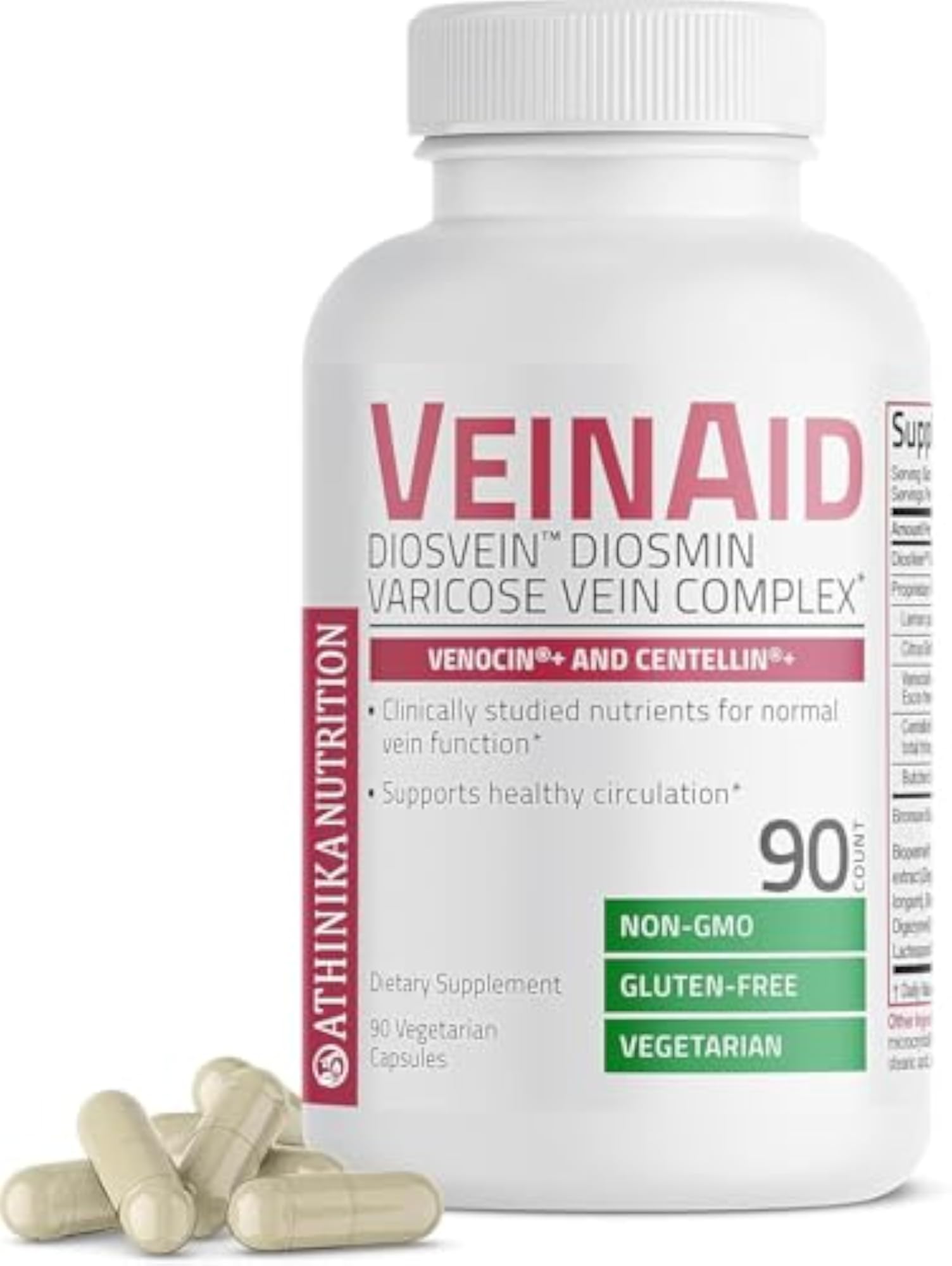 VeinAid Diosmin Vegetarian Capsules for Varicose Vein Support