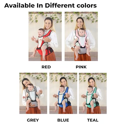 Image of Bembika Baby Carrier Newborn to Toddler with Hip Seat Multiple Positions Infant Carrier Soft Baby Holder Kangaroo Bag Sling Carrier for All Seasons - Sky Blue