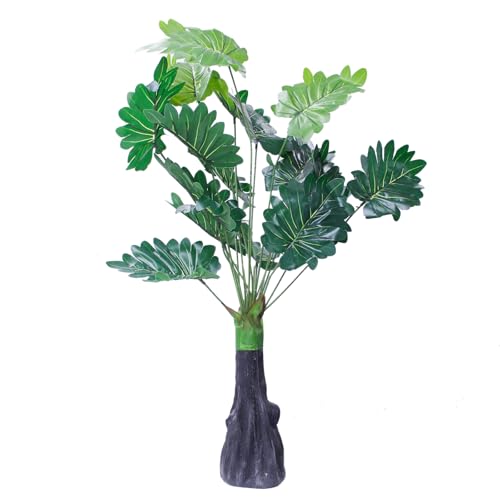 Image of TIED RIBBONS Artificial Tropical Philodendron Plant for Home Decor | 3ft Lush Green Faux Indoor Plant with Large Leaves | Decorative Floor Standing Tree for Living Room, Office & Balcony Decoration