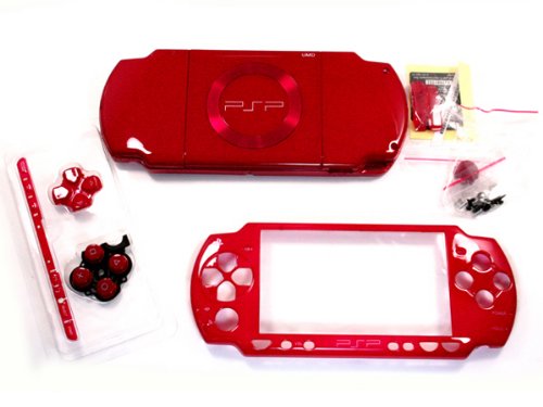 Sony PSP2000 face plate Exterior, Replacement Shell Case Red