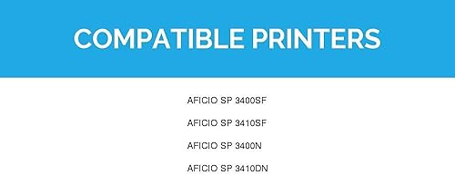 Miniatura 9 de LD Productos Cartucho de tóner compatible para Ricoh 406465 (negro) compatible con todos los siguientes modelos de impresora Aficio SP3400N SP3400SF