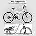 WEIZE Kids Mountain Bike, 20 inch Kids' Bicycles for 6-10 Years Old Boys Girls with Dual Full Suspension, 6 Speeds Drivetrain, High-Carbon Steel Frame,White