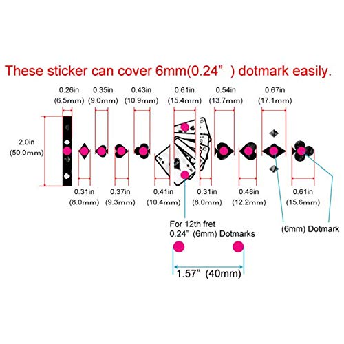 Image of Fretboard Markers Inlay Sticker Decals for Guitar - Playing Card - WP