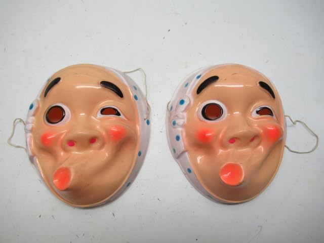 Amazon.co.jp: 当時物 レトロ ひょっとこ ヒョットコ お面 セル面 テキ