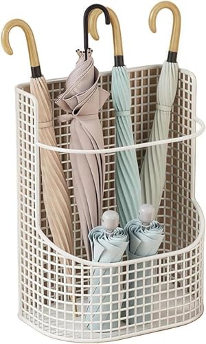 CokBlu アイアンアート玄関傘立て収納ラック:防錆処理 超薄型大容量 集水機能付き ロングハンドル/折りたたみ傘対応 家庭用・ホテル・業務用に最適 耐久性優れ?