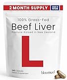 Beef Liver Capsules – USA-Made (Value Pack) Whole Food Source of 30+ Bioavailable Nutrients: Vitamin A, B12, Folate, Heme Iron, Zinc for Energy, Immunity, Skin – 100% Grass-Fed Beef Organ Supplement