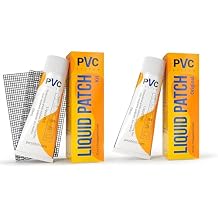 PVC Stitch Liquid Repair Patch for Air Mattresses, Waterbeds, Glue Inflatable Boats, Rafts, ISUPs, Above-Ground Pools, Bouncy Houses, Hot Tubs, Air Tracks, Works on Blow-ups PVC & PU