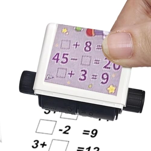 Sello de matemáticas de sustracción para primaria y niños en edad escolar