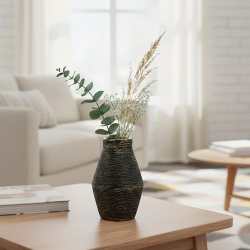 Wancetang Black Ceramic Flower Vase, 10 Inch by Wancetang - Used condition - Image 6