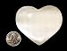 Large Selenite Crystal Heart Stone, Reiki - Chakra - Crystal Healing