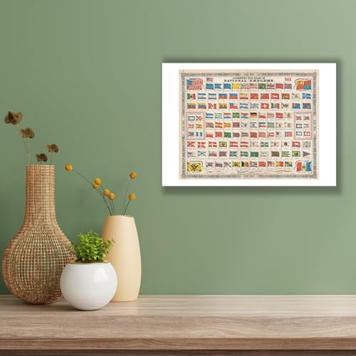 Tableau des drapeaux et emblèmes du monde Spiffing Prints grand format - 3
