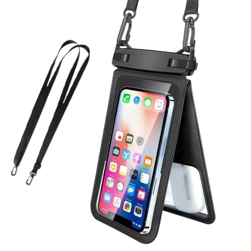 PAFOR 防水スマホケース 完全防水 ダブルポケット 【ハレゾラTBP公式店】 小物入れ 防水ケース 小銭入れ スマホカバー 海 撮影 IPX8認証 7インチ 高透過率画面 顔認証 水中タッチ対応 携帯防水ケース ポーチ 水中撮影 首かけ 斜め掛け 海 お風呂 プール 温泉対応 ストラップ付き iPhone Galaxy Xperia 7インチ以内に対応の商品画像（Amazon）