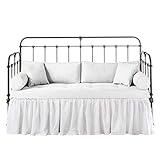 Daybed Ruffled Bed Skirt Twin Size Bed Skirt with Split Corners for Day beds Three Side Coverage -...