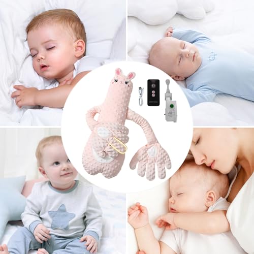 Sleep Patting Soother, Sleep Soothers, with 3 Adjustable Modes Calming Stuffed Animal Cushion, for Diaper Changing Tummy Time Hospital Stay Stroller - Thumbnail 6