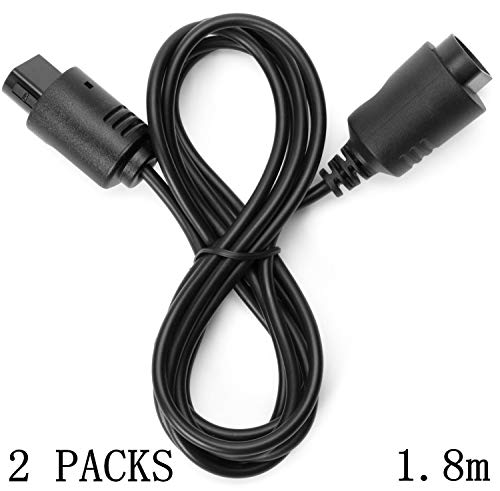 N64 Controller Extension Cable Cord for Nintendo 64 N64 Controller 2 PACK 6 Feet
