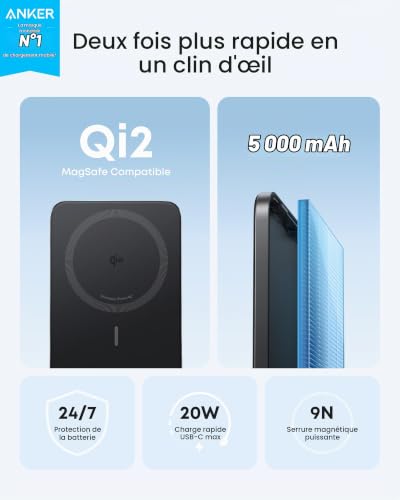 Anker A1665 5000 Mah Carica Wireless Nero (nano Power Bank 5k Slim Black)