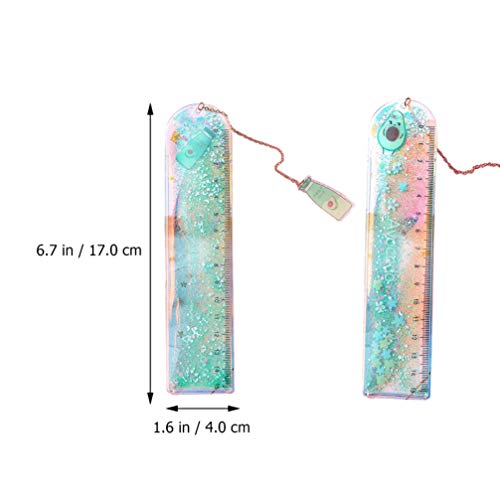 STOBOK Pcs Verde Favorito 2 Estudantes Régua Governante Régua De Medição Reading Book Page Marcador
