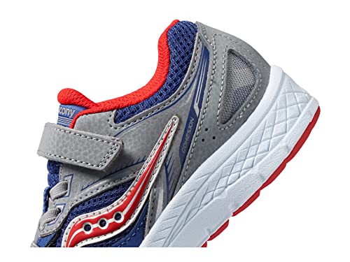 Saucony Cohesion 14 Alternative Closure JR Running Shoe, Navy/RED, 5.5 US Unisex Little Kid - Thumbnail 6