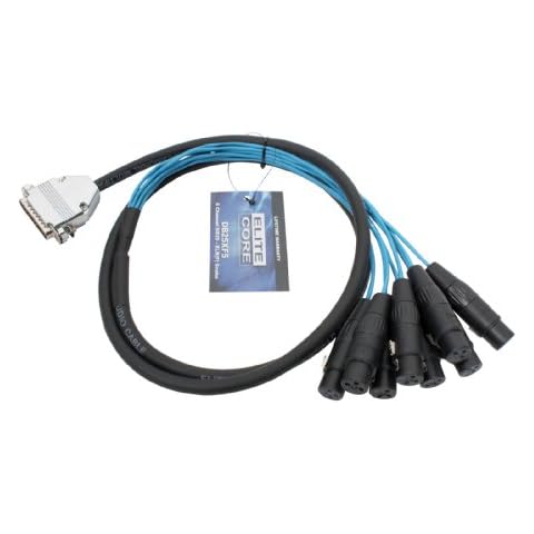 Elite Core DB25XF5 25-Pin D-Sub to 8 XLR Female Breakout Snake, 5-Feet Cover