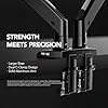 HUANUO NITROGLIDE™ Dual Monitor Stand for 13″–40″, Premium Dual Monitor Mount with USB, Height Adjustable Monitor Stand for 2 Monitors, VESA Mount with Clamp/Grommet Base, Holds 26.4lbs per Arm, HNDS7 #5