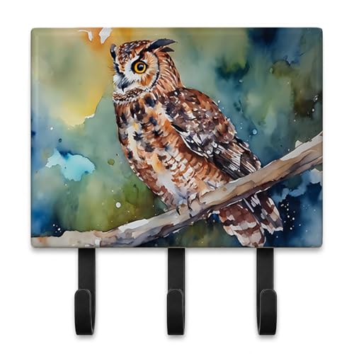 Caroline's Treasures Tawny Owl Decorative Ceramic Triple Wall Hook