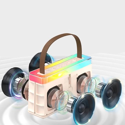 Mini Máquina de karaokê, Conjunto de Microfone de Alto-falante Sem Fio Portátil HiFi, Com 2 Microfon