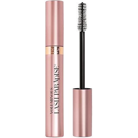 L'Oreal Paris Voluminous Makeup Lash Paradise Mascara, Voluptuous Volume, Intense Length, Feathery Soft Full Lashes, No Flaking, No Smudging, No Clumping, Blackest Black, 1 Count