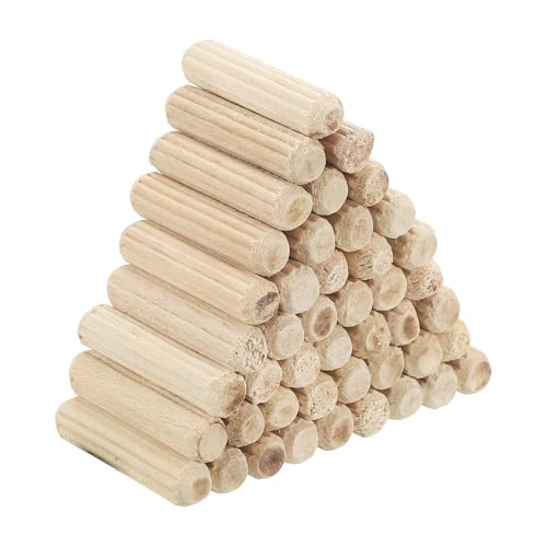 PATIKIL 90pcs Chevilles Bois Cannelées 1/4"x1" (6x25mm)