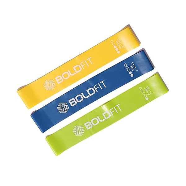 Boldfit Resistance Bands Mini Loop Hip Band Toning Exercise Band for Gym Booty Belt Latex Band Thera Band Theraband for Fitness, Multicolor