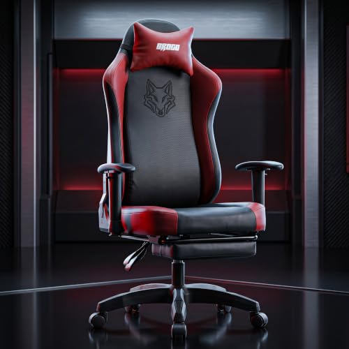 Image of DROGO Alpha-X Ergonomic Gaming Chair with Footrest | Premium PU Leather with 135 Recline | 2D Padded Armrests | Computer Chair for Study |Office Chairs for Work from Home With Neck Support(Black&Red)