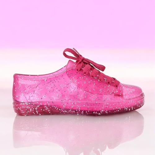 Tênis Infantil Menina Gliter Sandália Casual Sapato Confortável Femenino Sapatilha 25 ao 32 (Rosa Br