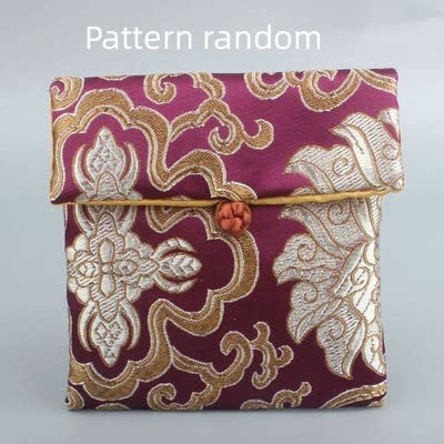 Only My Live Home 10Pcs Customized Jewelry Packaging Bags Small Silk Brocade Cloth Pouches Wholesale Chinese Knot Women Purse Pouches (Mixed Color （10Pcs Pattern Random) #TOP7