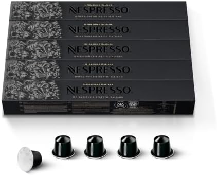 Nespresso Original, Ristretto Italiano, Dark Roast, 50-Count Espresso Pods