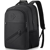 BIKROD Backpack for Men and Women, School Backpacks for Teen Boys Girls, Water Resistant Sturdy Anti Theft Travel Laptop Backpack, Black Student Bookbag Fits 15.6 Inch Laptop, Gifts