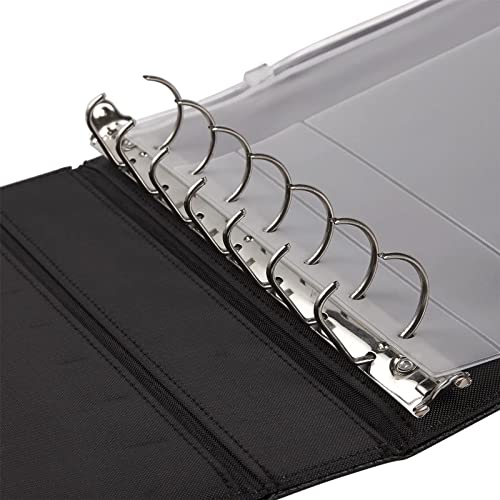 7 Ring Business Check Binder For Checkbooks Organization, Financial Records, Personal And Corporate Use, Black Faux Leather Folder For 600 Checks (14 X 10 Inches) #TOP3