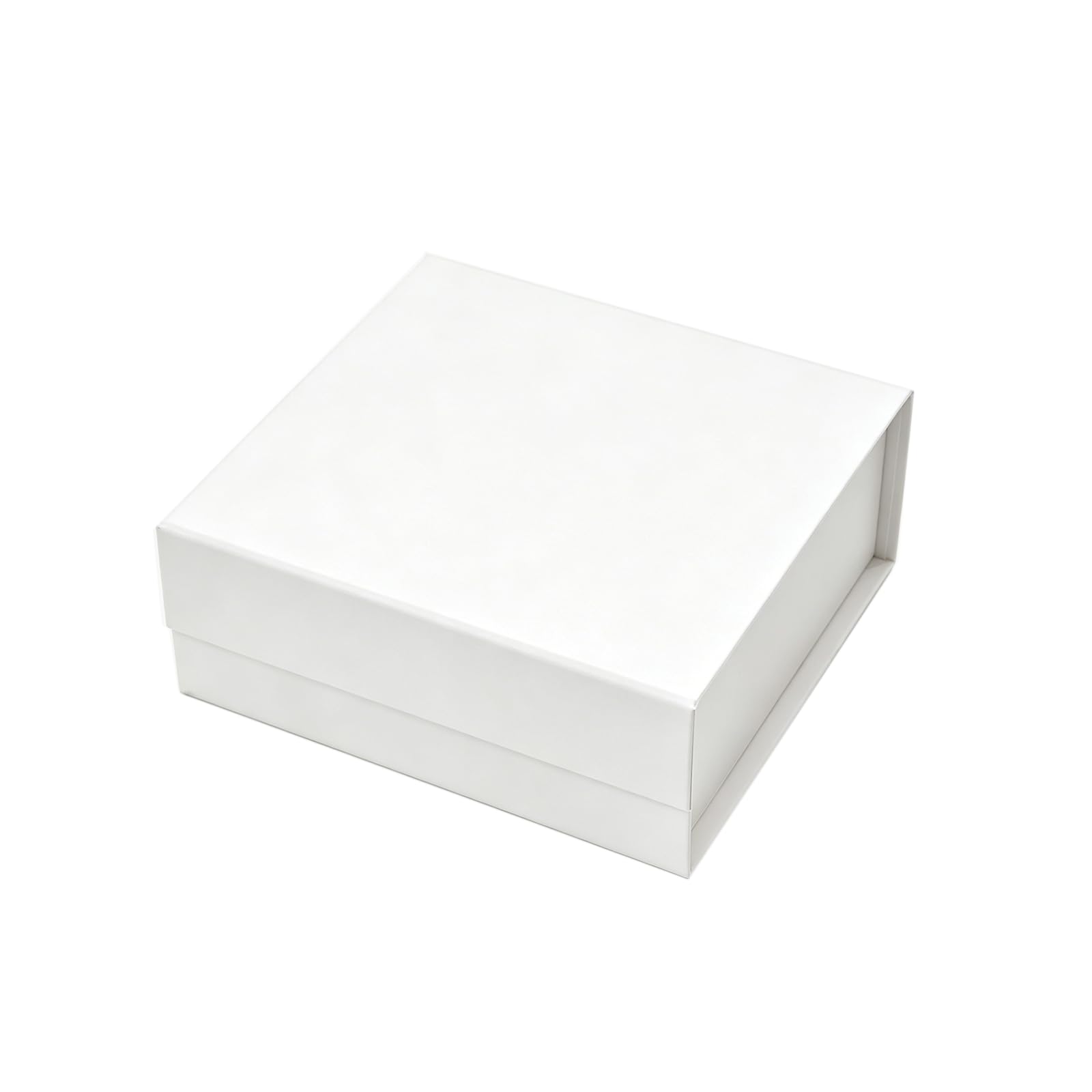 CHARMGIFTBOX 18 x 17 x 8 cm White Gift Boxes with Lids, Magnetic White Gift Box with Card, Small Collapsible Boxes for Birthday Party Bridesmaid Christmas Presents