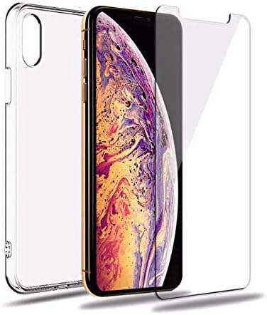 iPhone XR Case, iPhone XR Clear Case, (Free) iPhone XR Tempered Glass Screen Protector, iPhone 10R Case,Silicone Phone Case, TPU Transparent Case