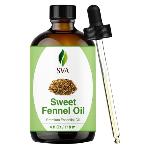 SVA Fennel Sweet Essential Oil- 118 ml (4 fl. oz.) 100% Pure, Natural & Premium Therapeutic Grade for Glowing Skin, Strengthened Hair, Aromatherapy & Massage