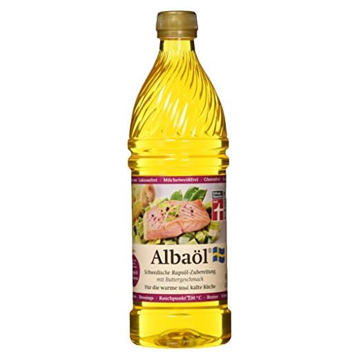 ALBAÖL - schwedische Rapsöl-Zubereitung mit Buttergeschmack 750ml (1 x 750ml Flasche)