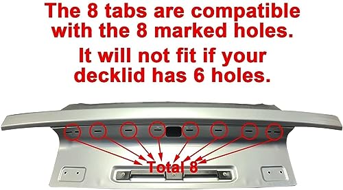 KUAFU Rear Decklid Panel Trim Compatible with 2015-2023 Ford Mustang GT, Trunk Center Boot Cover Decorative Board Trunk Center Lid External Accessories - Glossy Black by KUAFU - Image 8